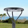 25W Solar Post Top Lights 3,000LM Solar Power Post Lights For Roads Lighting